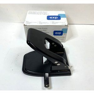 EXP Heavy-Duty Two-Hole Punch, 20 Sheets Black Hand